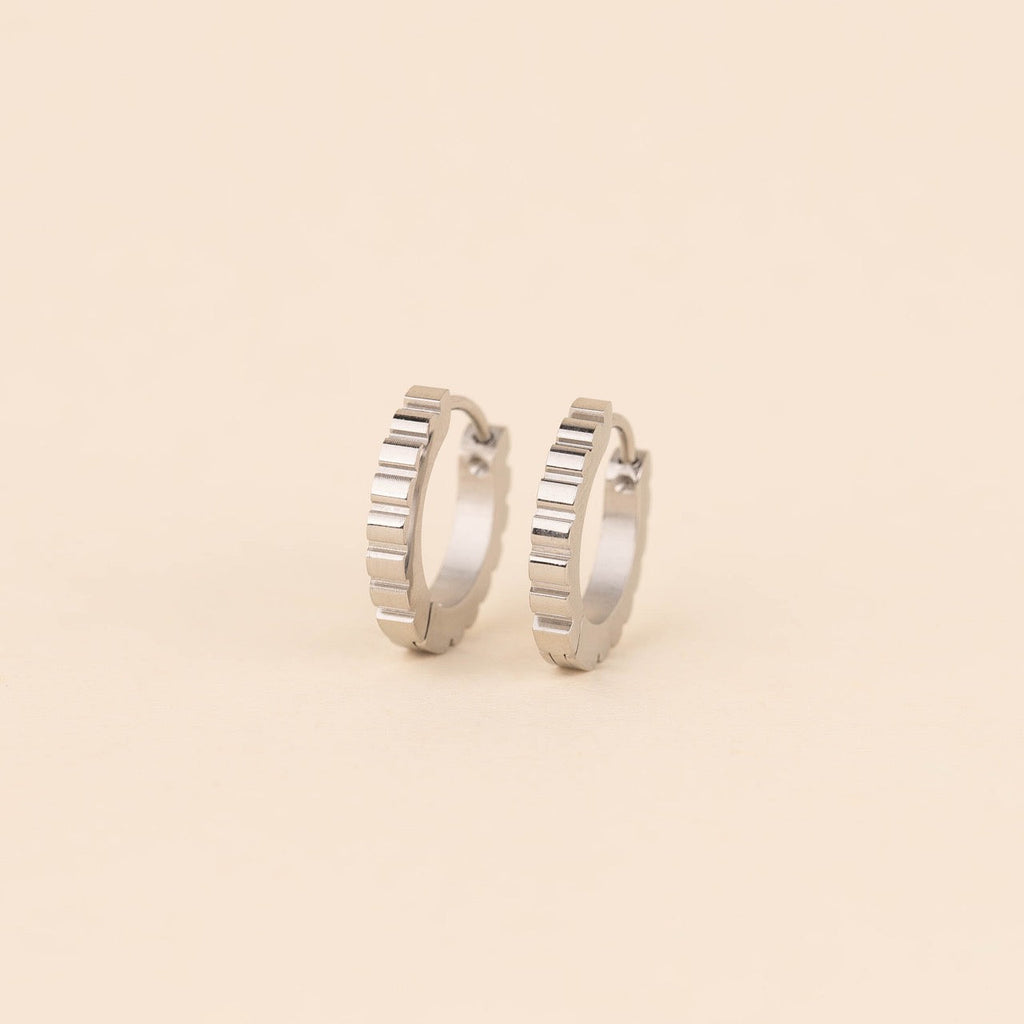 Scalloped Huggie Hoop Earrings