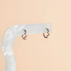 Squiggly Rounded Huggie Hoop Earrings by Oh Clementine