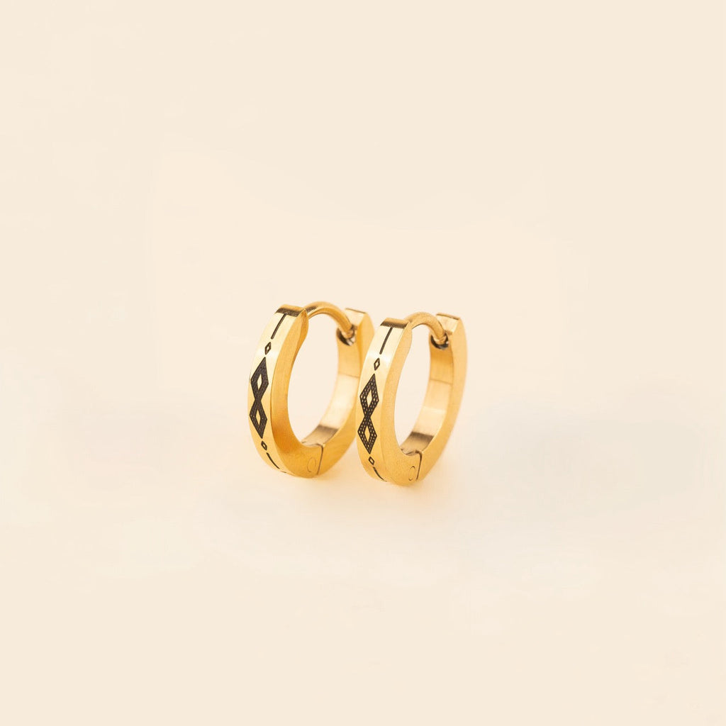 Southwest Huggie Hoop Earrings