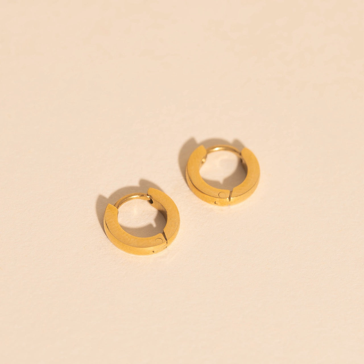 Smooth Tiny Huggie Hoop Earrings