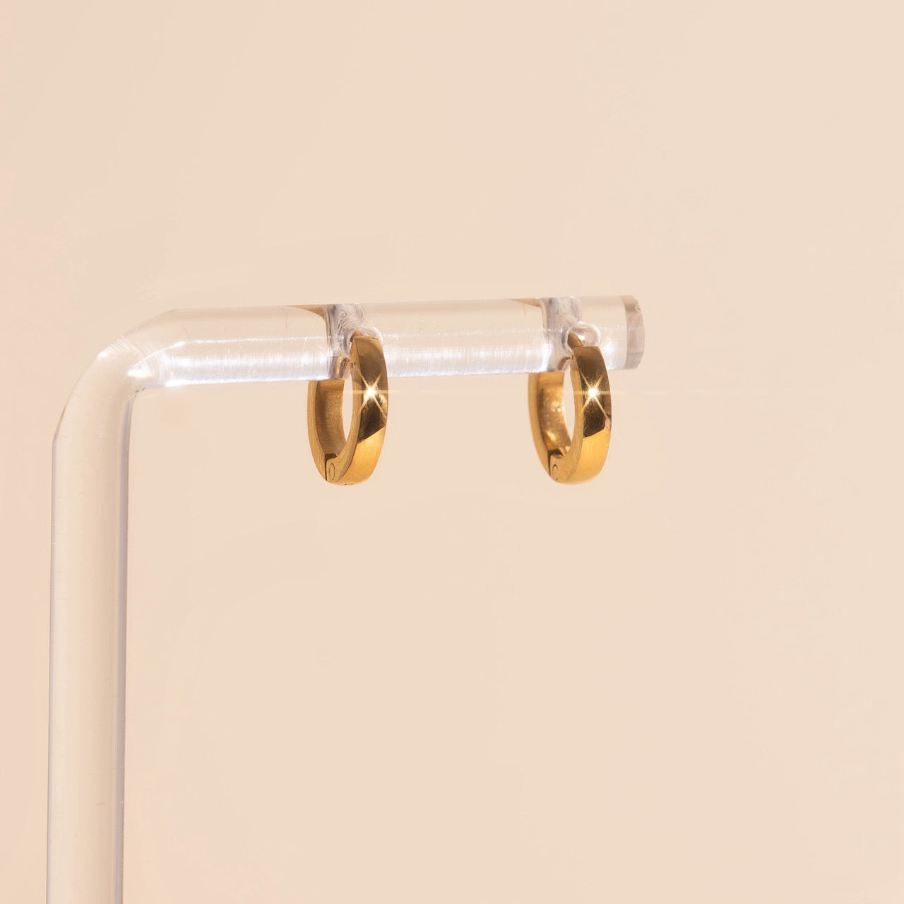 Smooth Tiny Huggie Hoop Earrings