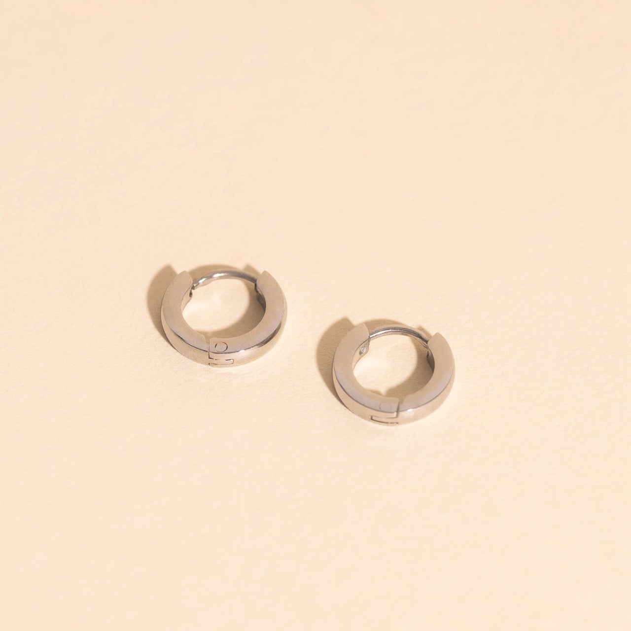 Smooth Tiny Huggie Hoop Earrings