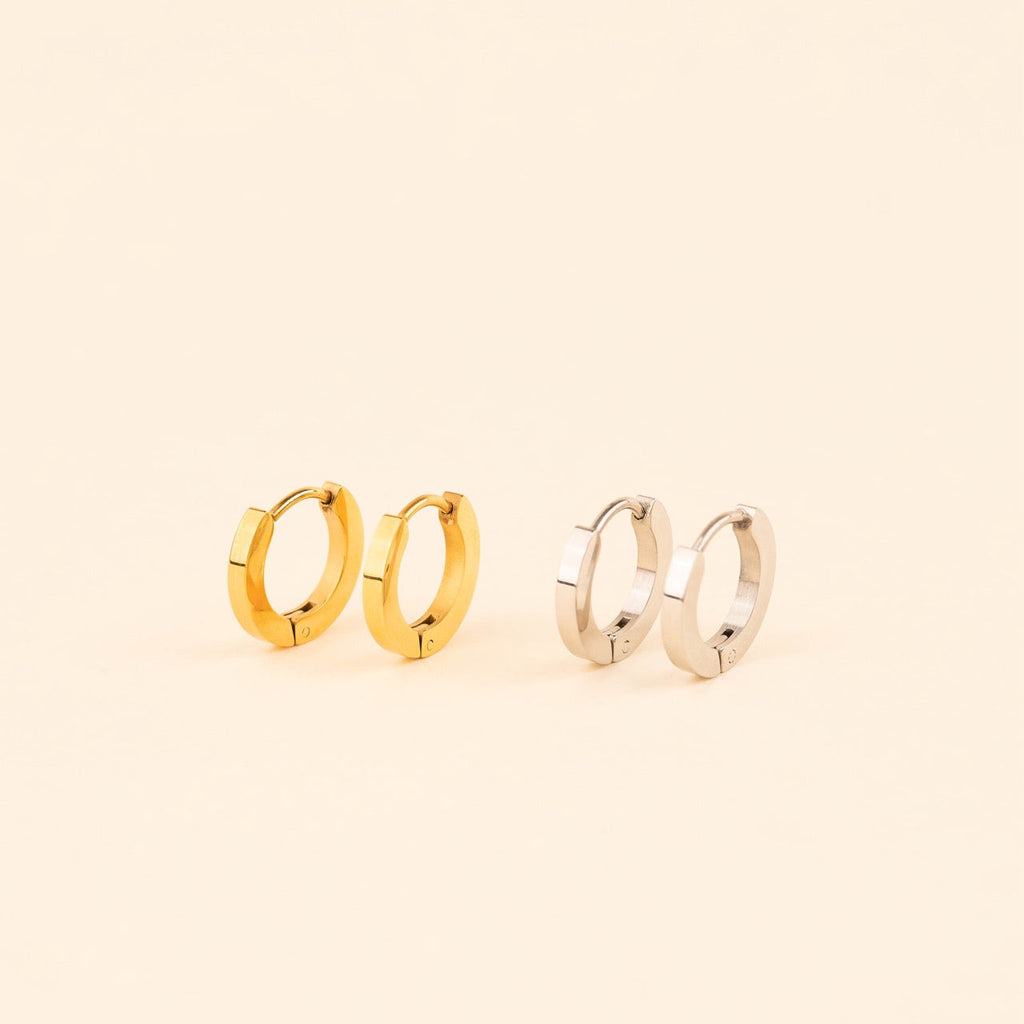 Smooth Huggie Hoop Earrings