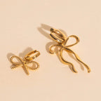 Ribbon Bow Huggie Hoop Charms by Oh Clementine