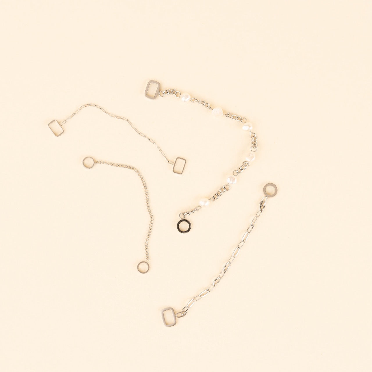 Pearl Chain Huggie Hoop Chains