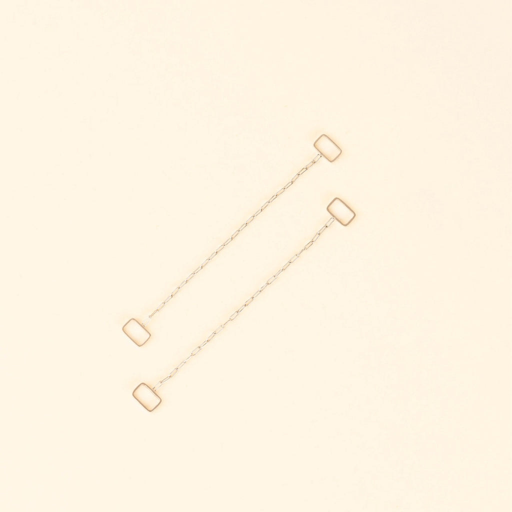 Paperclip Chain Huggie Hoop Chains