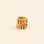 Striped Super Chunky Huggie Hoop Earrings by Oh Clementine