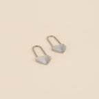 Paperclip Heart Huggie Hoop Charms