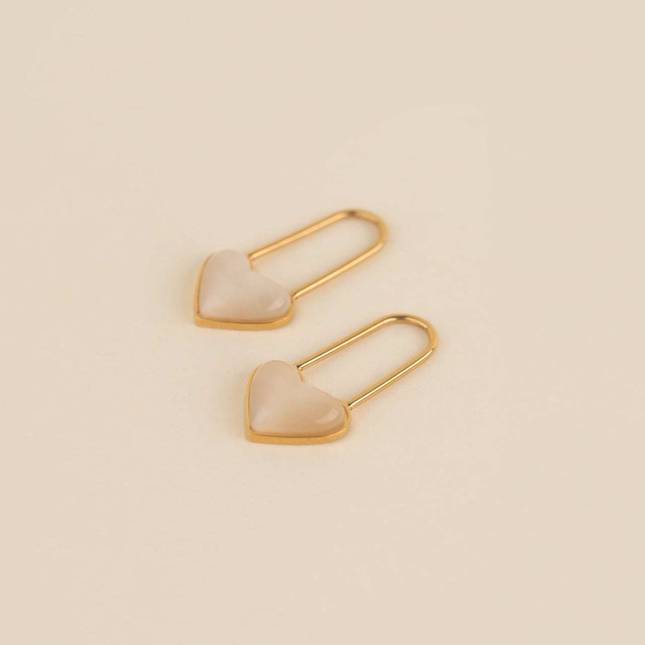 Paperclip Heart Huggie Hoop Charms