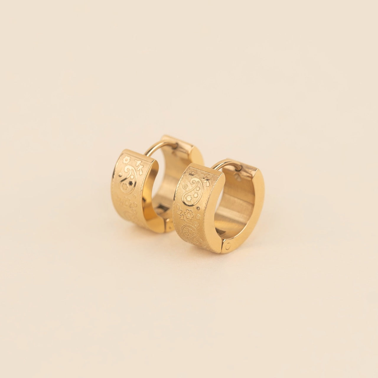 Paisley Super Chunky Huggie Hoop Earrings