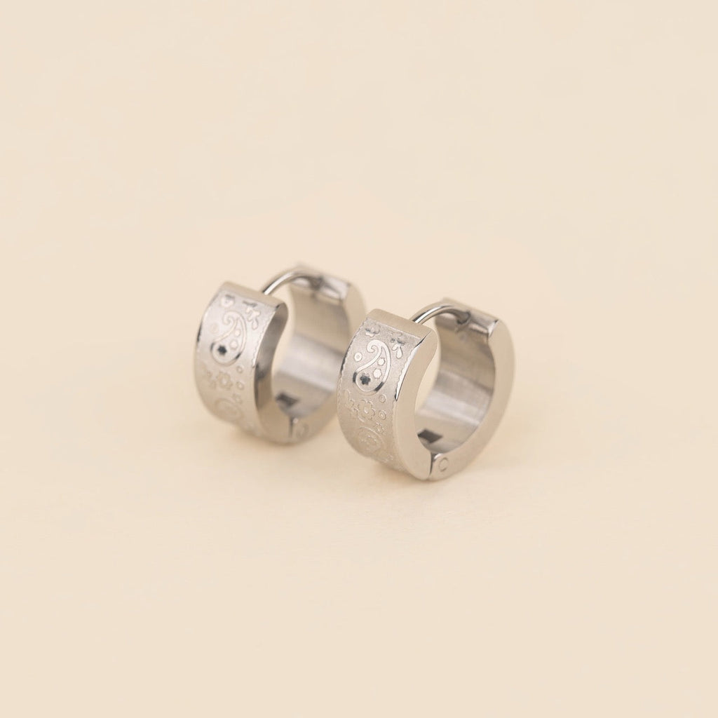 Paisley Super Chunky Huggie Hoop Earrings