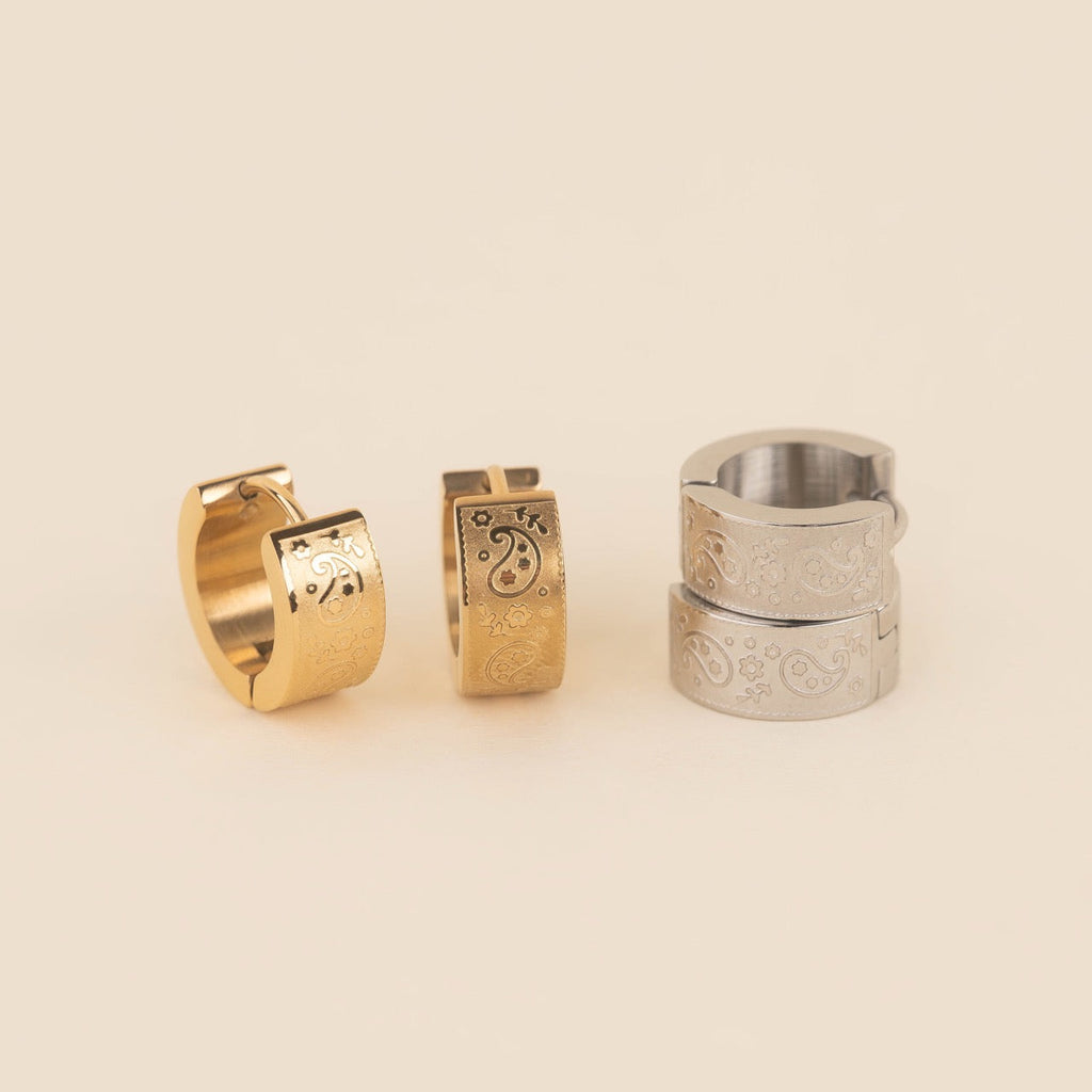 Paisley Super Chunky Huggie Hoop Earrings