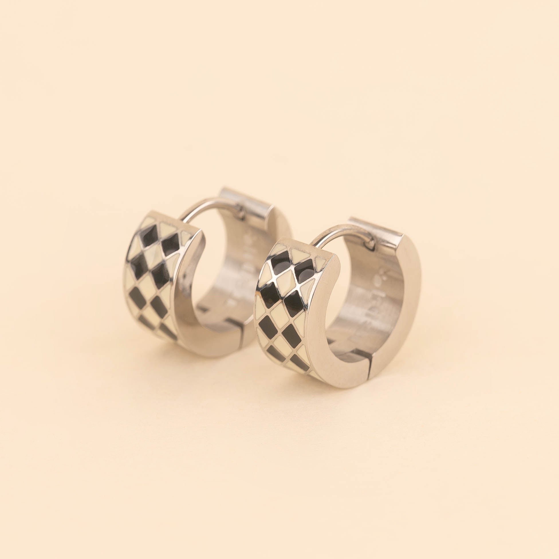 Argyle Super Chunky Huggie Hoop Earrings