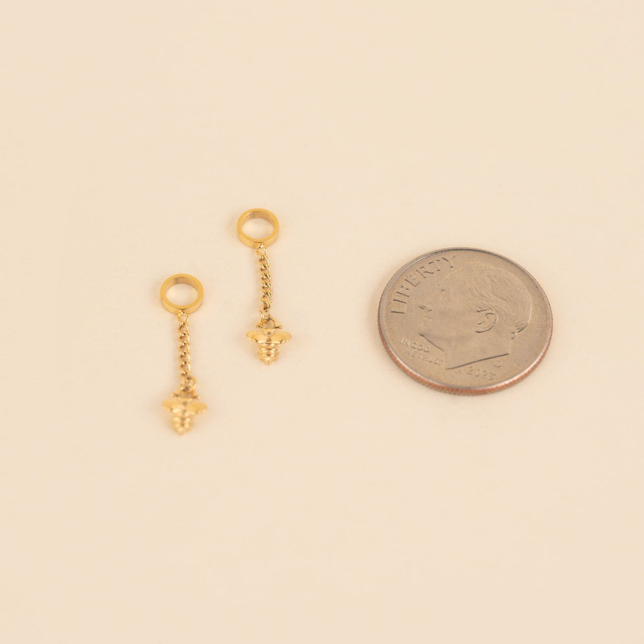 Mini Bumble Bee Huggie Hoop Charms