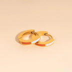 Split Color Huggie Hoop Earrings by Oh Clementine