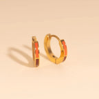 Split Color Huggie Hoop Earrings by Oh Clementine