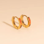 Split Color Huggie Hoop Earrings by Oh Clementine