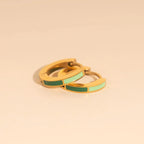 Split Color Huggie Hoop Earrings by Oh Clementine