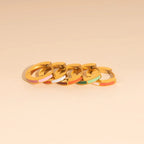 Split Color Huggie Hoop Earrings by Oh Clementine