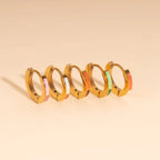 Split Color Huggie Hoop Earrings by Oh Clementine