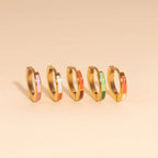 Split Color Huggie Hoop Earrings by Oh Clementine