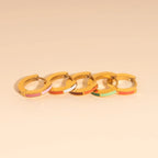 Split Color Huggie Hoop Earrings by Oh Clementine