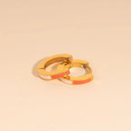 Split Color Huggie Hoop Earrings by Oh Clementine