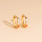 Split Color Huggie Hoop Earrings by Oh Clementine