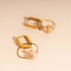 Blush Trio Huggie Hoop Charms by Oh Clementine