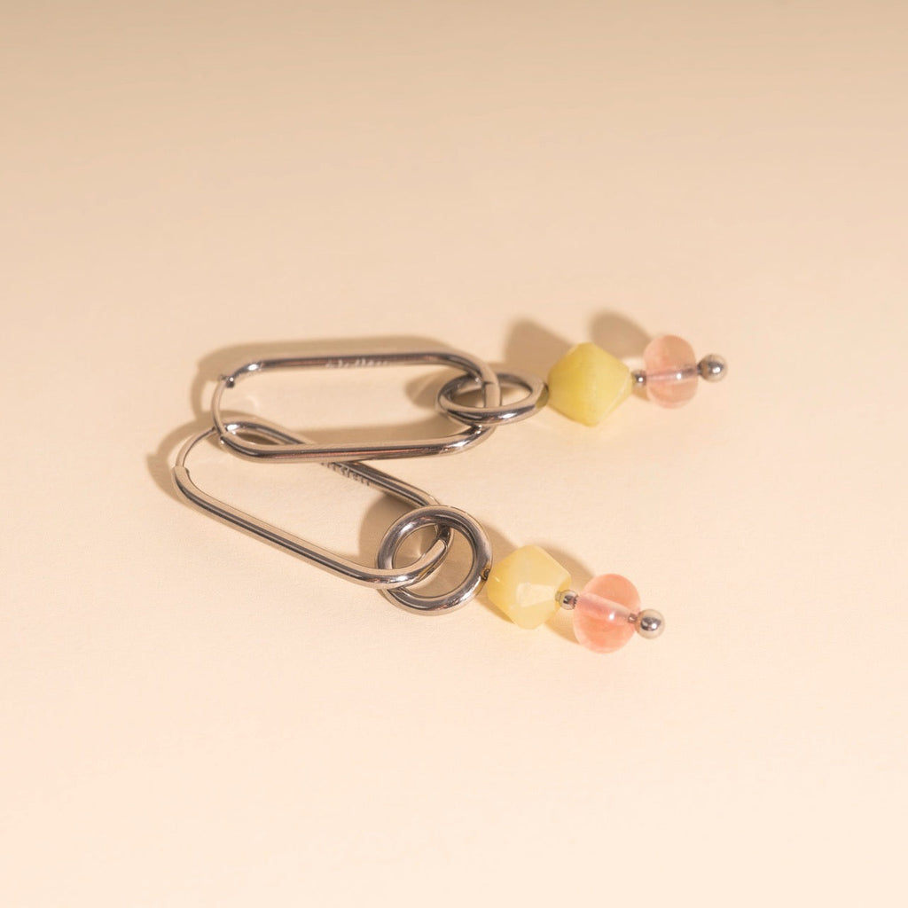 Pink Lemonade Huggie Hoop Charms