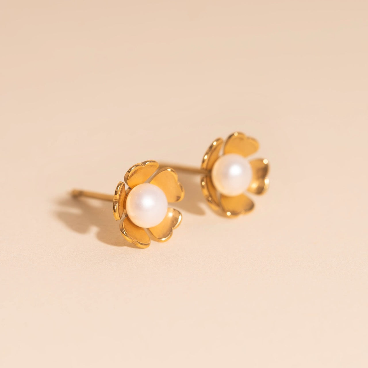 Pearl Flower Studs
