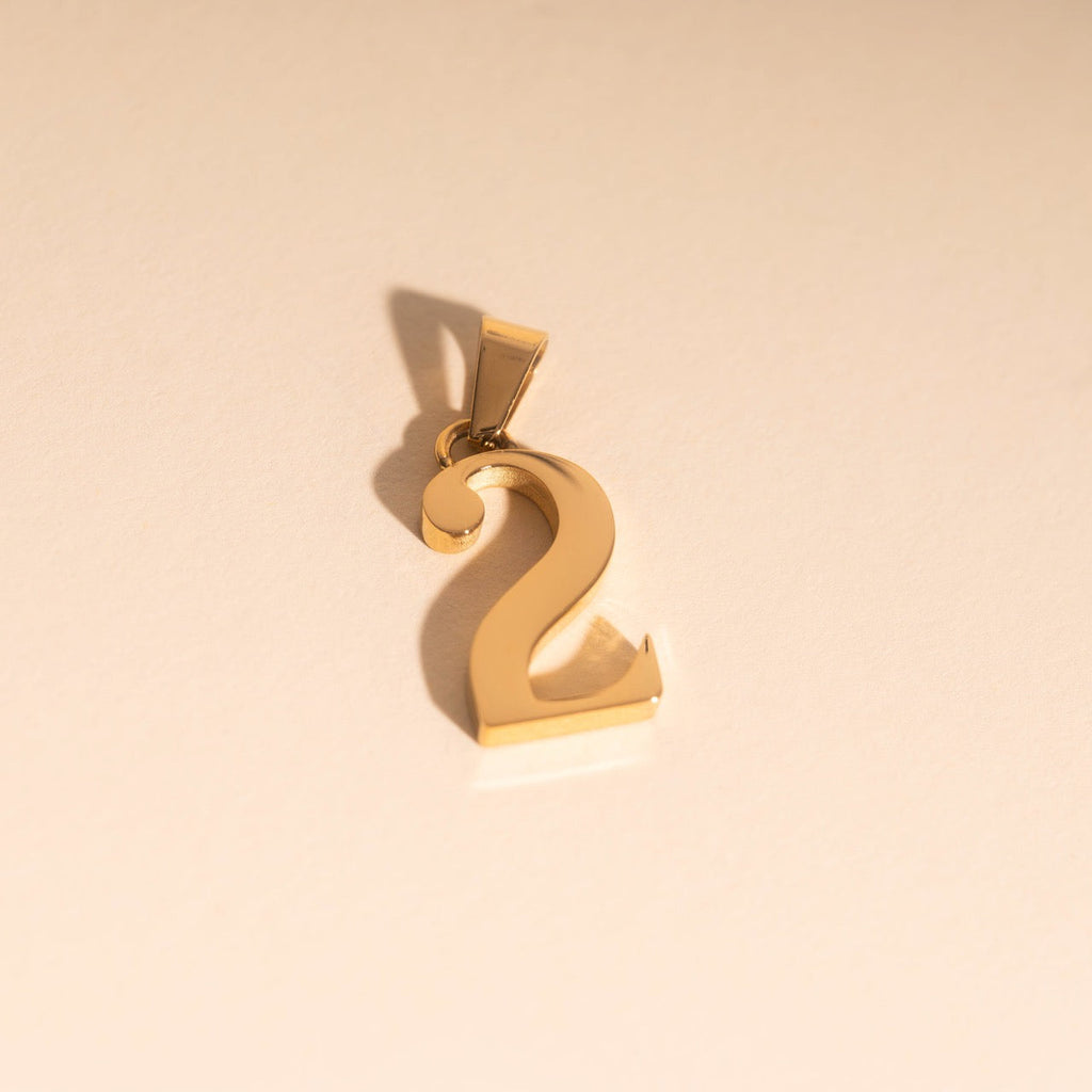 Number Necklace Charm (Single)