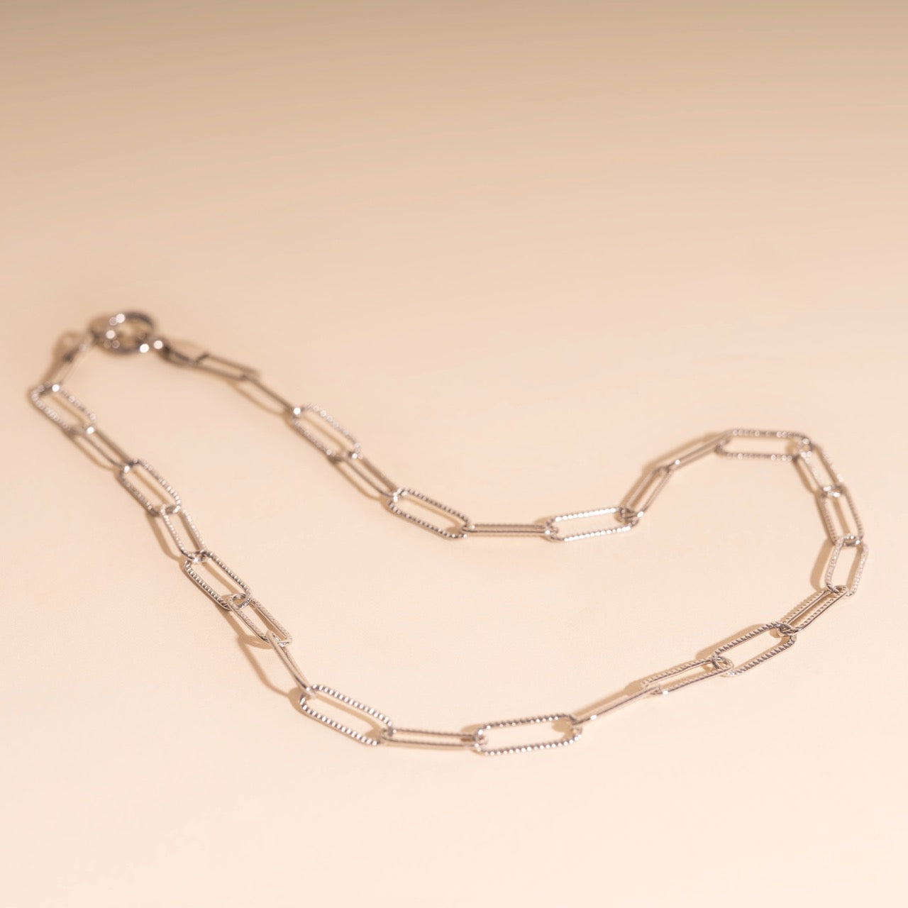 Textured Paperclip Necklace