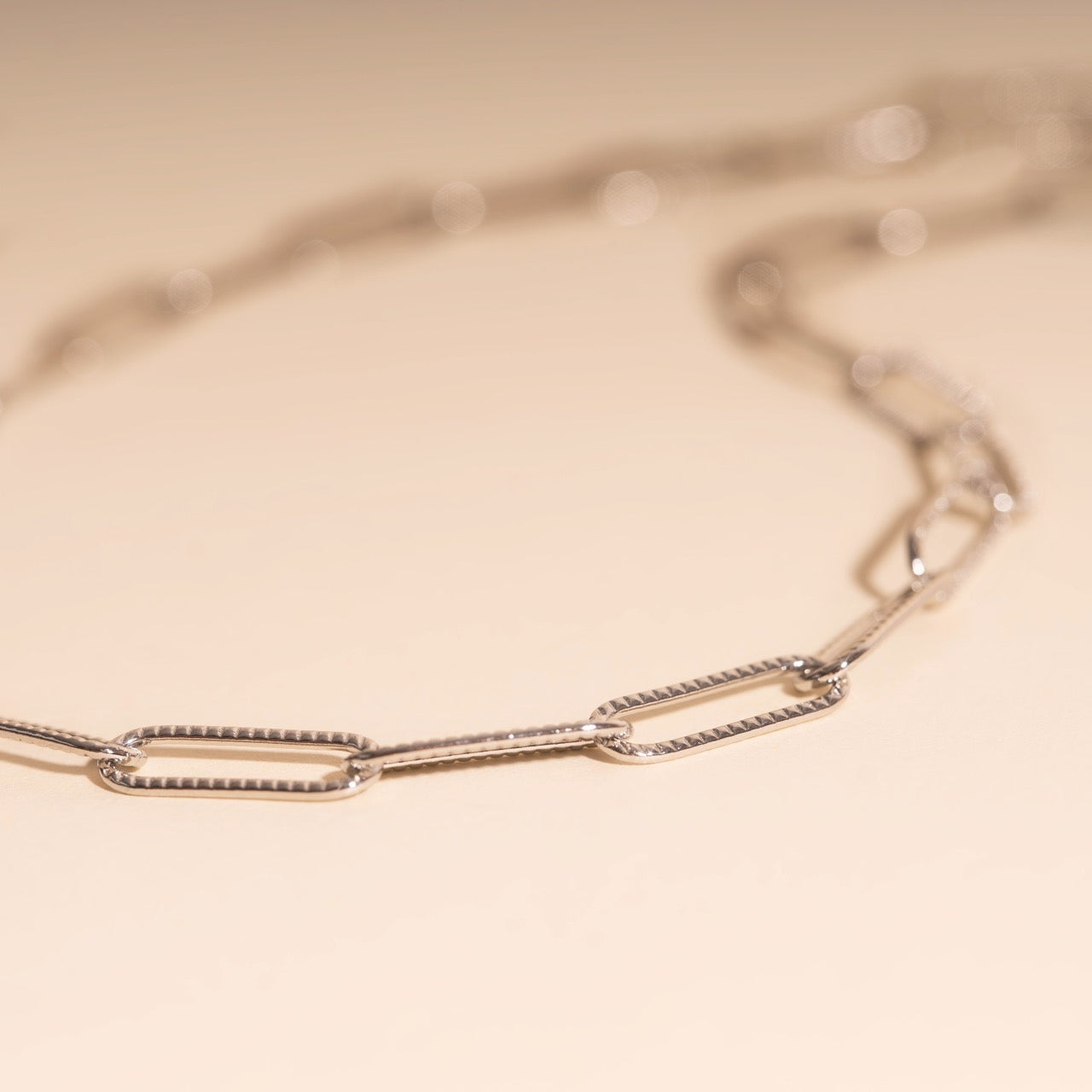 Textured Paperclip Necklace