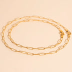 Textured Paperclip Necklace by Oh Clementine