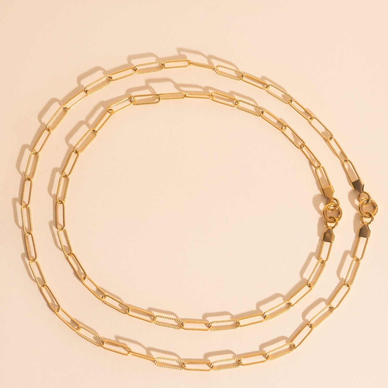 Textured Paperclip Necklace