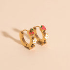Berry Sweet 3D Huggie Hoop Earrings by Oh Clementine