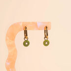 Mini Kiwi Huggie Hoop Charms by Oh Clementine