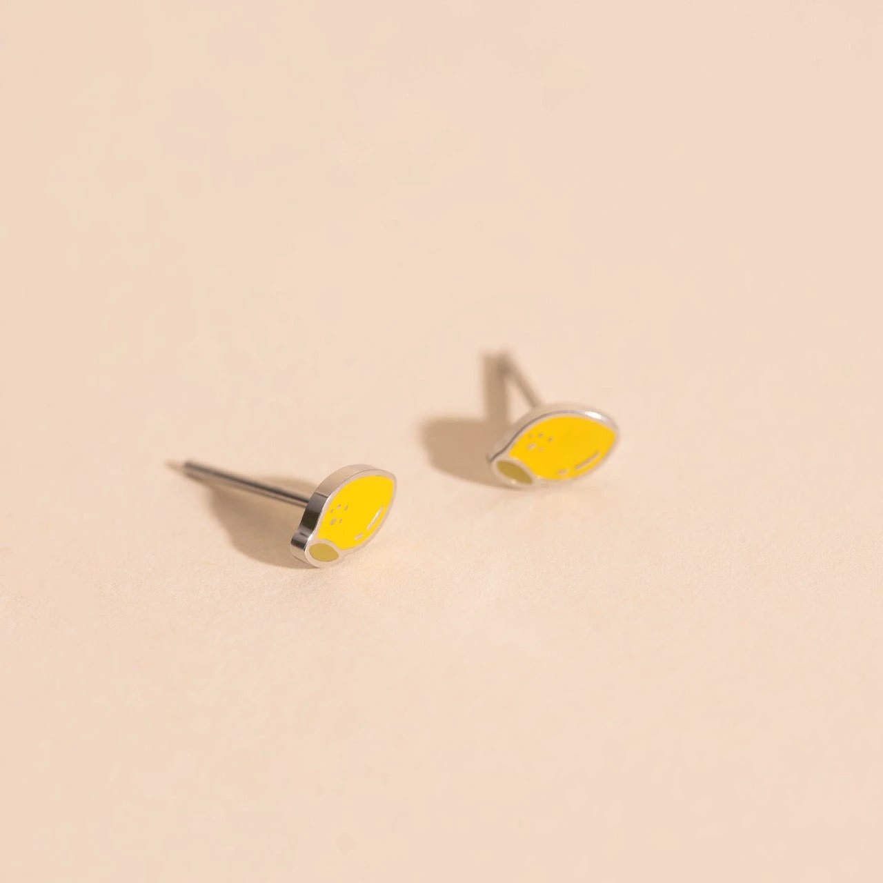 Mini Lemon Stud Earrings by Oh Clementine