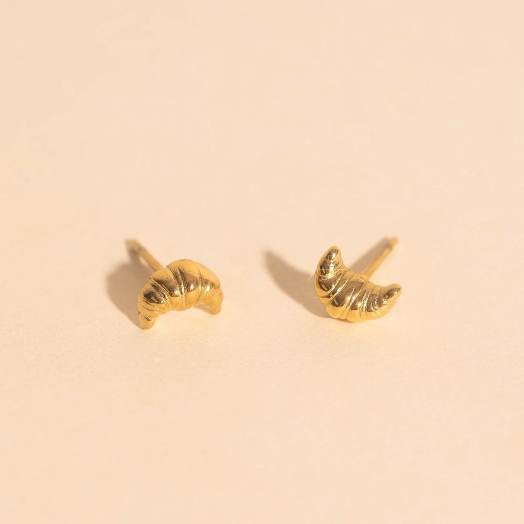 Croissant Stud Earrings by Oh Clementine