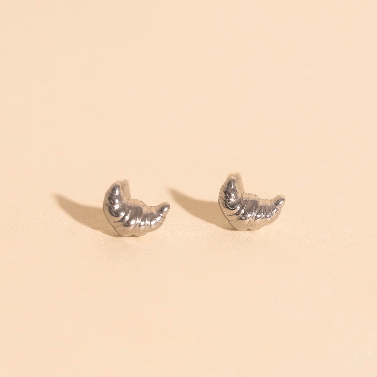 Croissant Stud Earrings by Oh Clementine