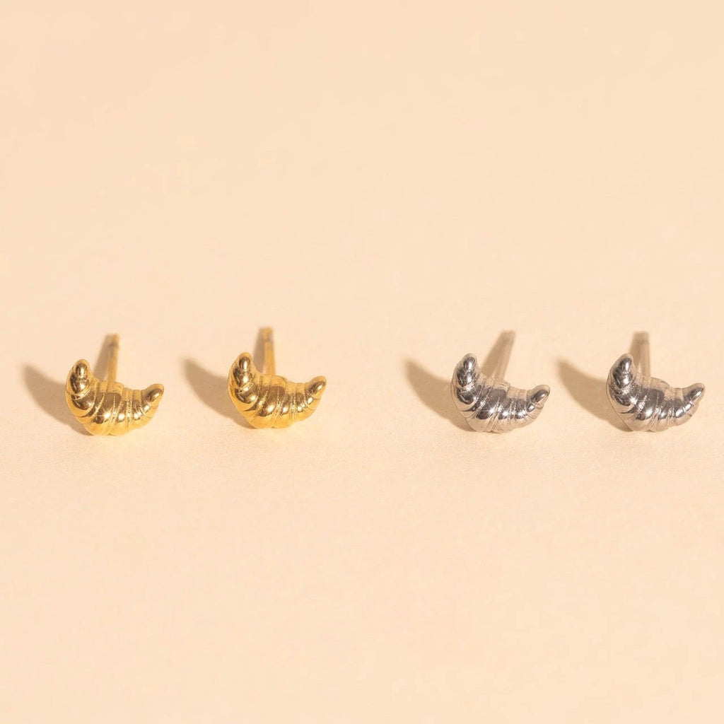 Croissant Stud Earrings by Oh Clementine