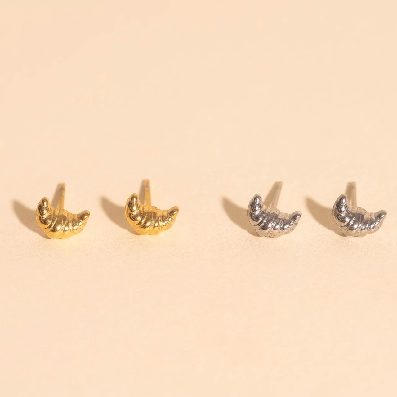 Croissant Stud Earrings by Oh Clementine
