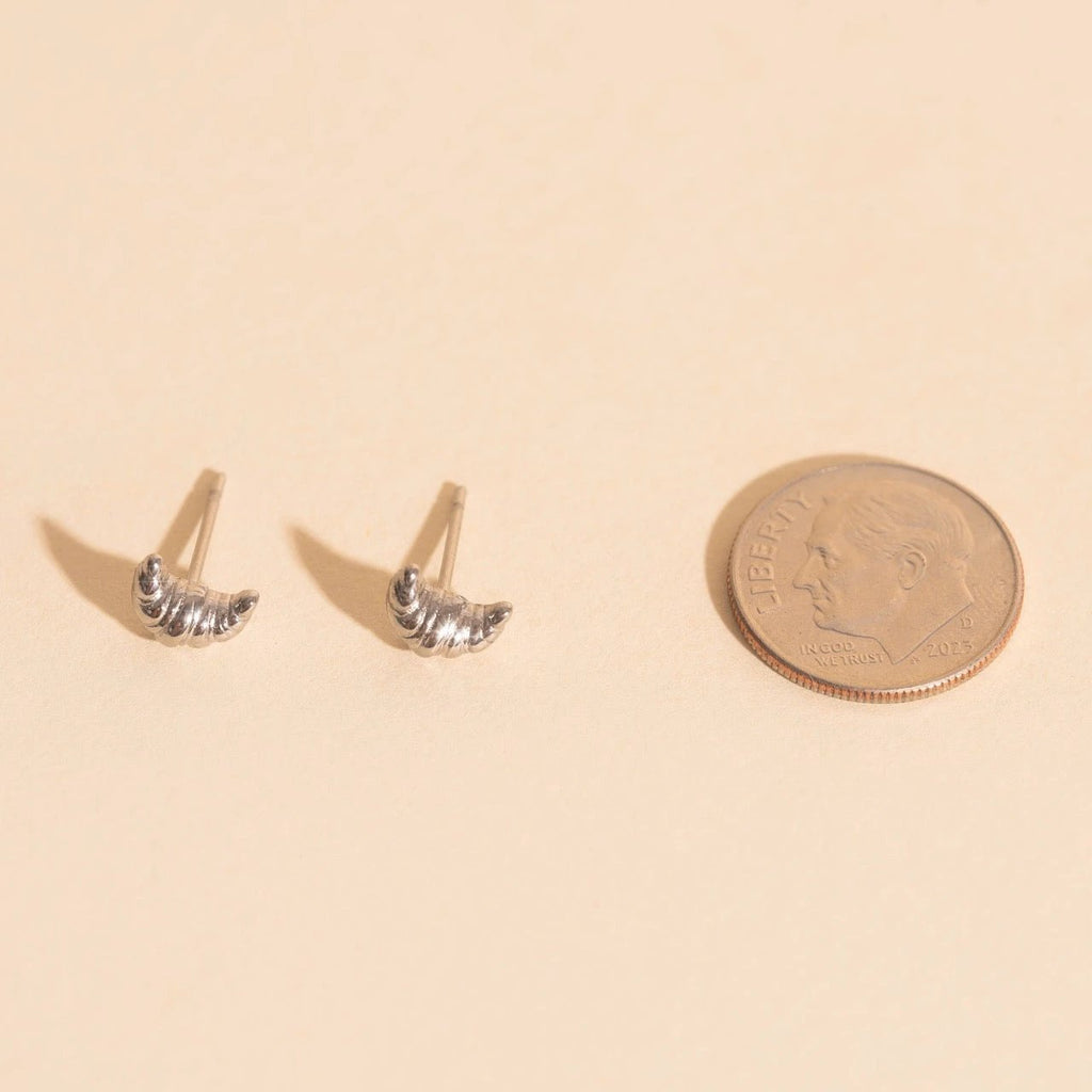 Croissant Stud Earrings by Oh Clementine