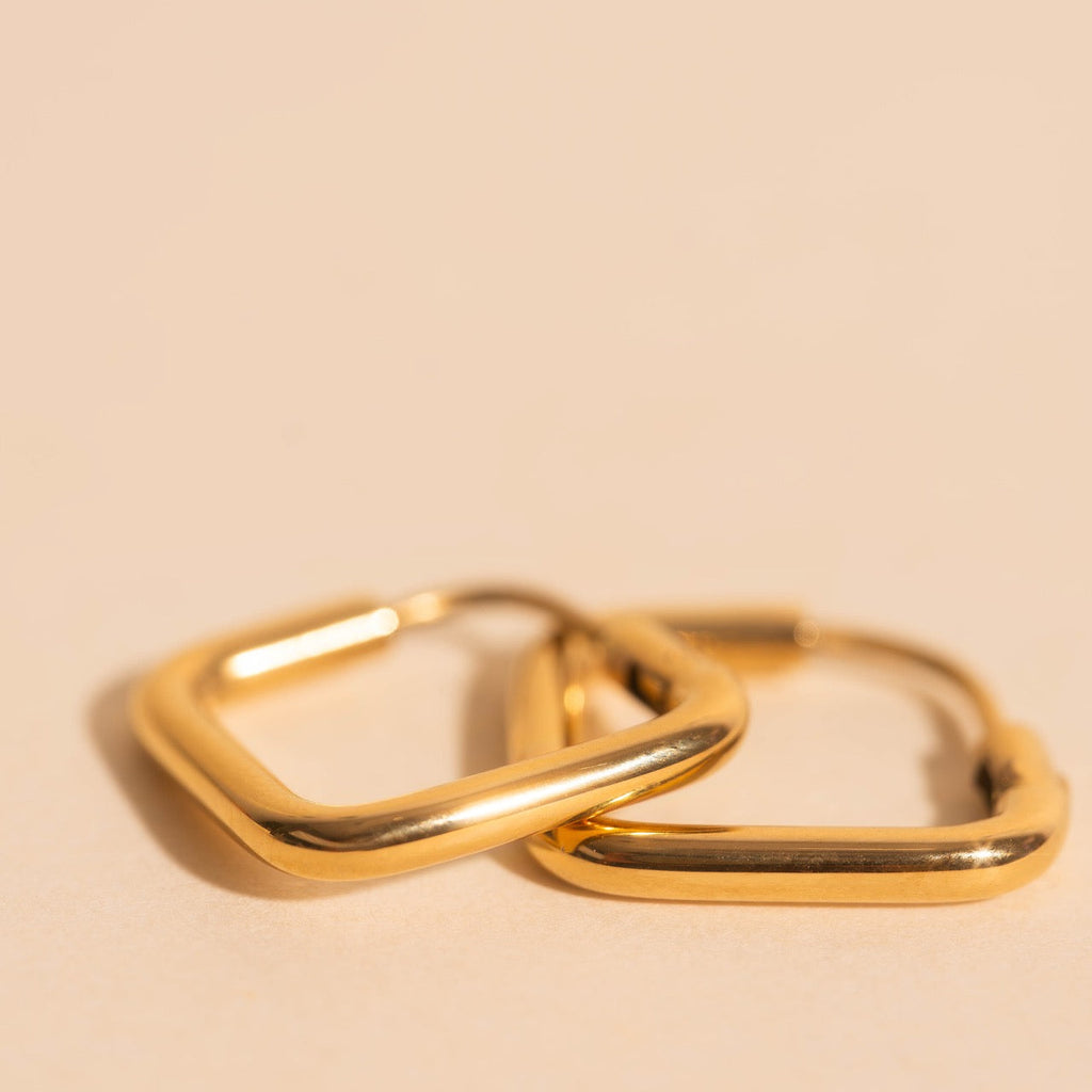 Diamond Rounded Huggie Hoop Earrings