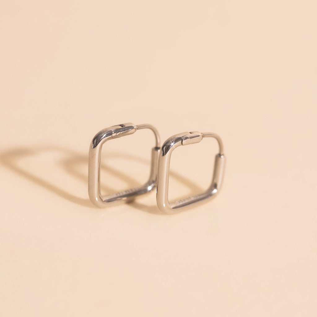 Diamond Rounded Huggie Hoop Earrings