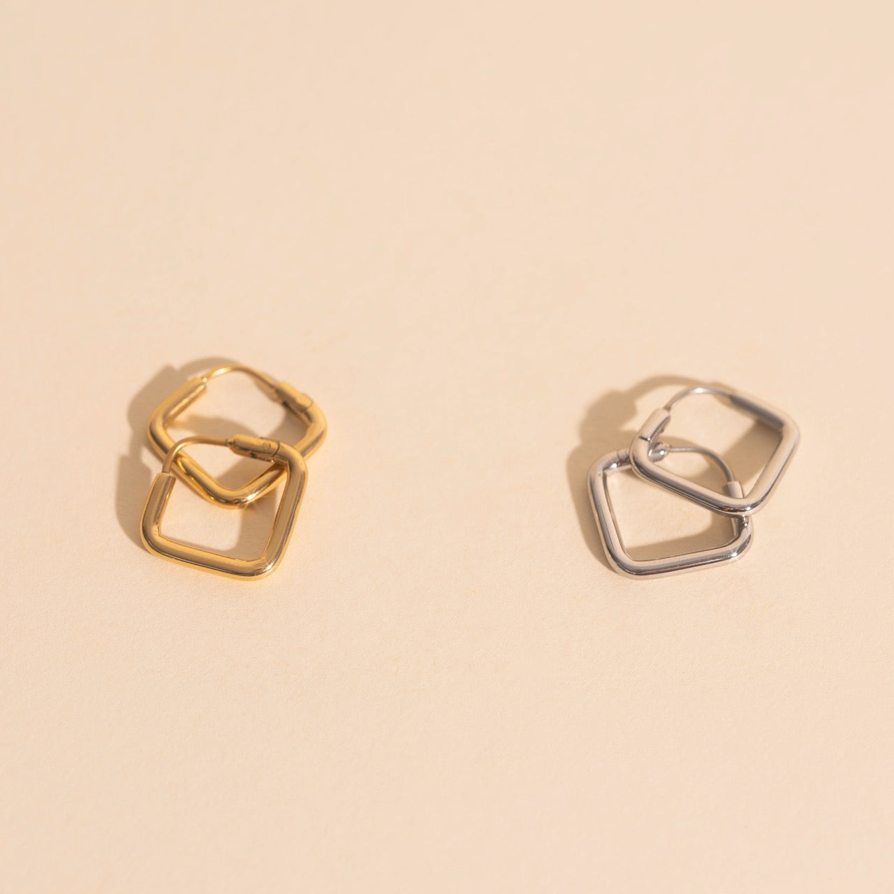 Diamond Rounded Huggie Hoop Earrings