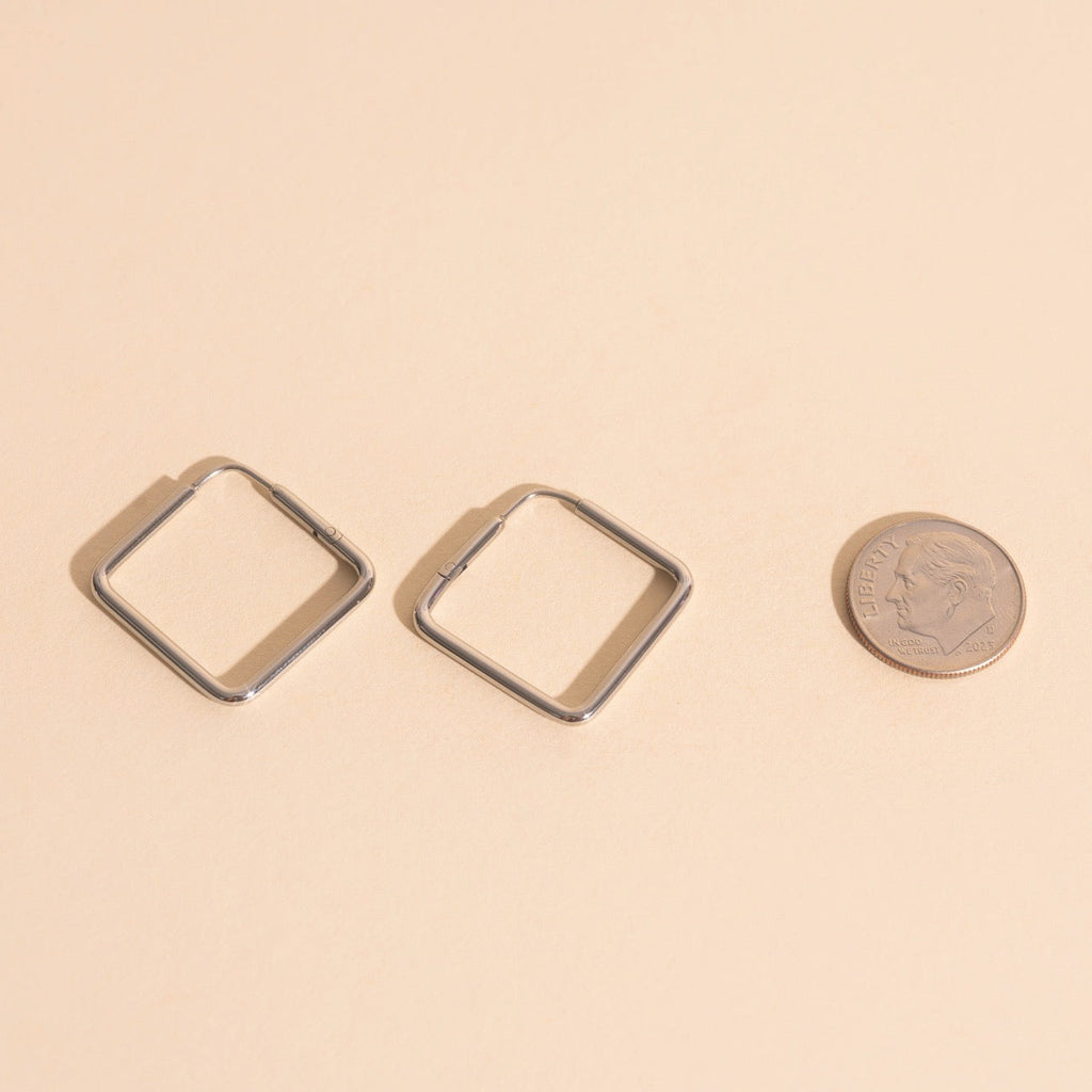 Diamond Rounded Huggie Hoop Earrings