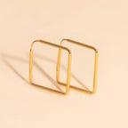 Diamond Rounded Huggie Hoop Earrings by Oh Clementine