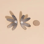 Jumbo Half Bloomed Stud Earrings by Oh Clementine